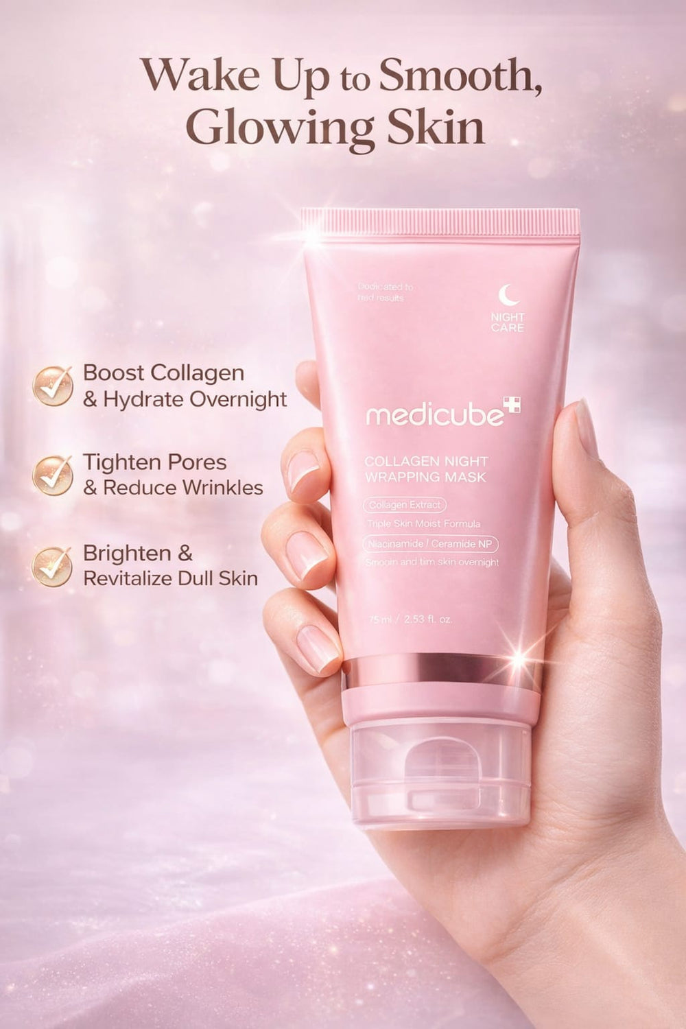 Collagen Night Wrapping Mask – Overnight Hydration & Skin Repair.