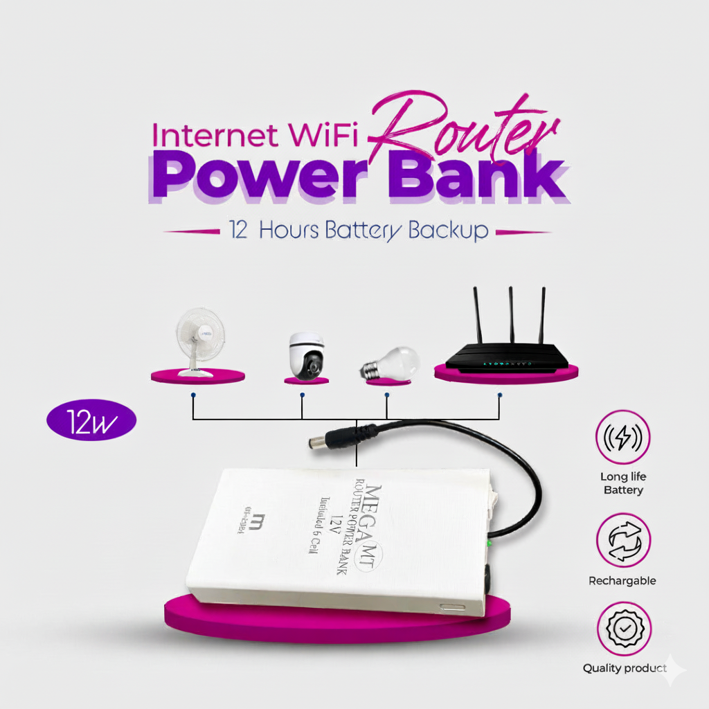 12W WiFi Router Power Bank